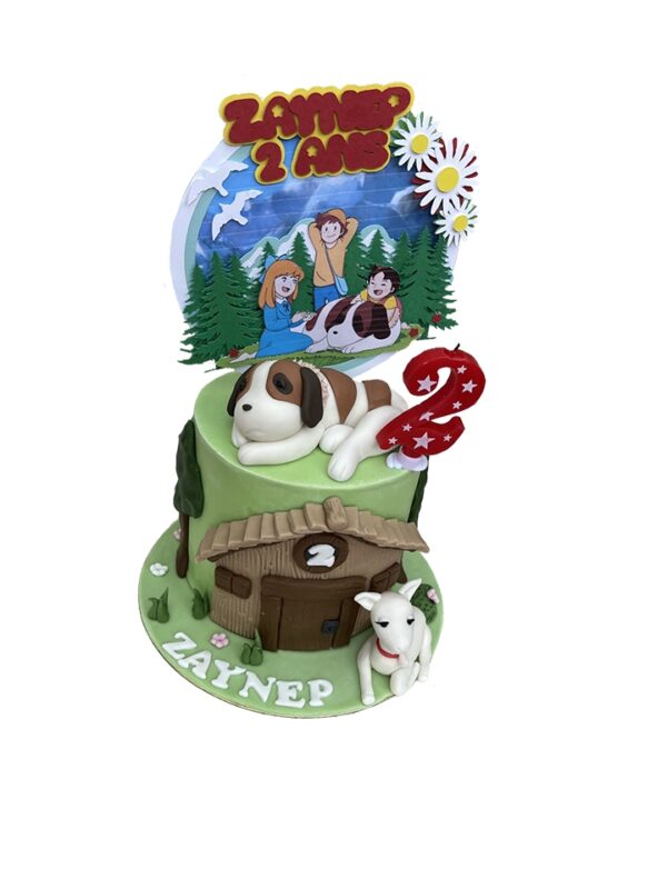 Topper cake pour anniversaire personnalisé thème heidi