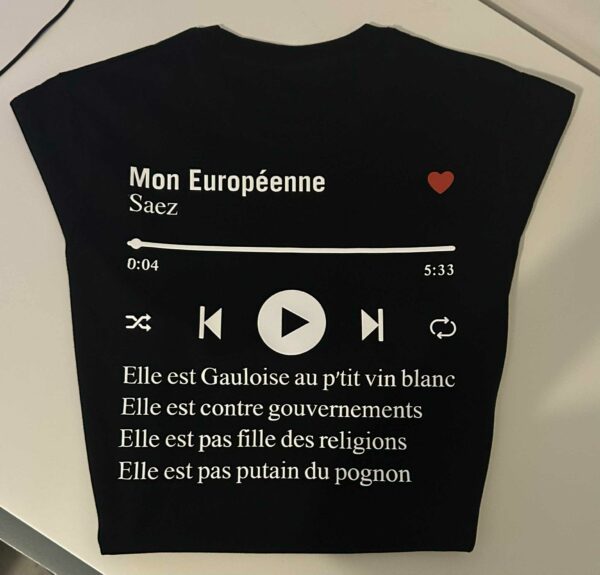 T-shirt personnalisé musique